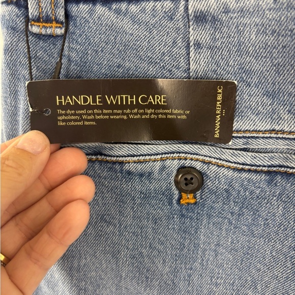 Banana republic Men’s Pleated Fit Blue Jeans 36x30 - Picture 7 of 7